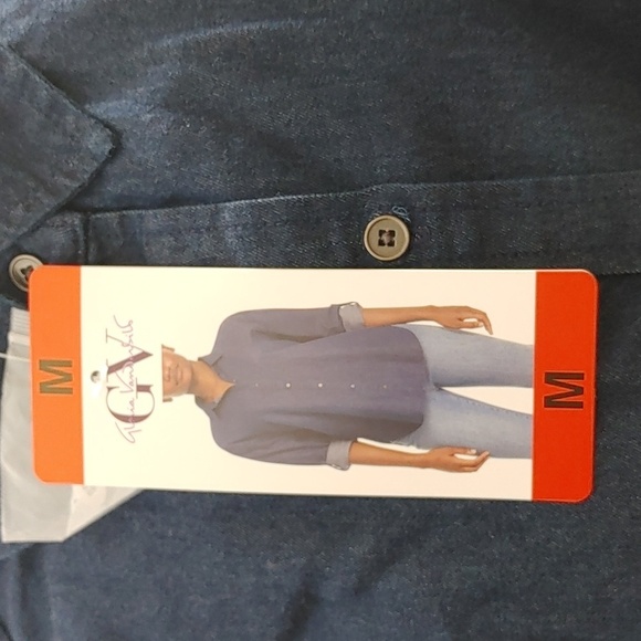 Gloria Vanderbilt Womens Long Sleeve Regular Fit Button-Down Shirt - Picture 7 of 9